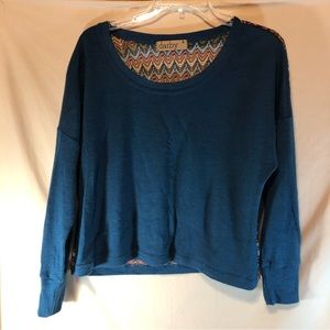 Darby woman’s Teal front semi sheer back w/ patterned blue/green/pink/orange S